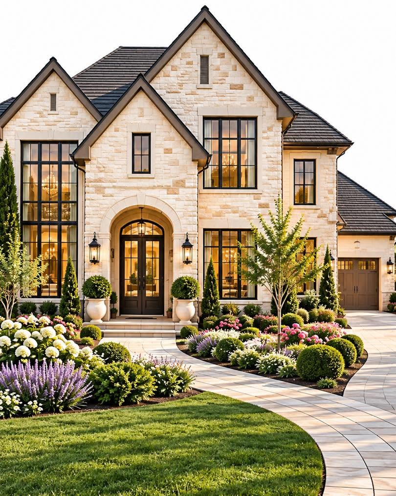Warm limestone house