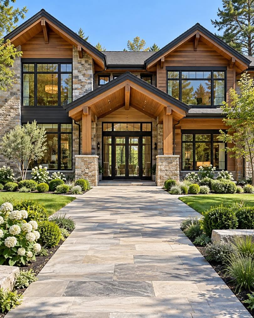 Rustic craftsman lodge