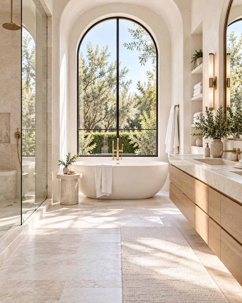 Light filled bathroom