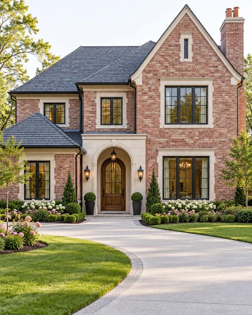 Classic brick home exterior